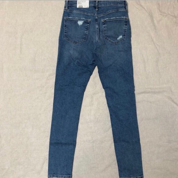 TOPSHOP | GASHED FISHNET High Waist Ankle Grazers - Picture 3 of 4